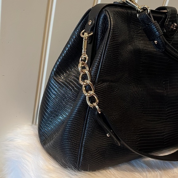 GORGEOUS classic semi vintage Brooks Brothers black textured leather handbag NWT - Picture 6 of 16